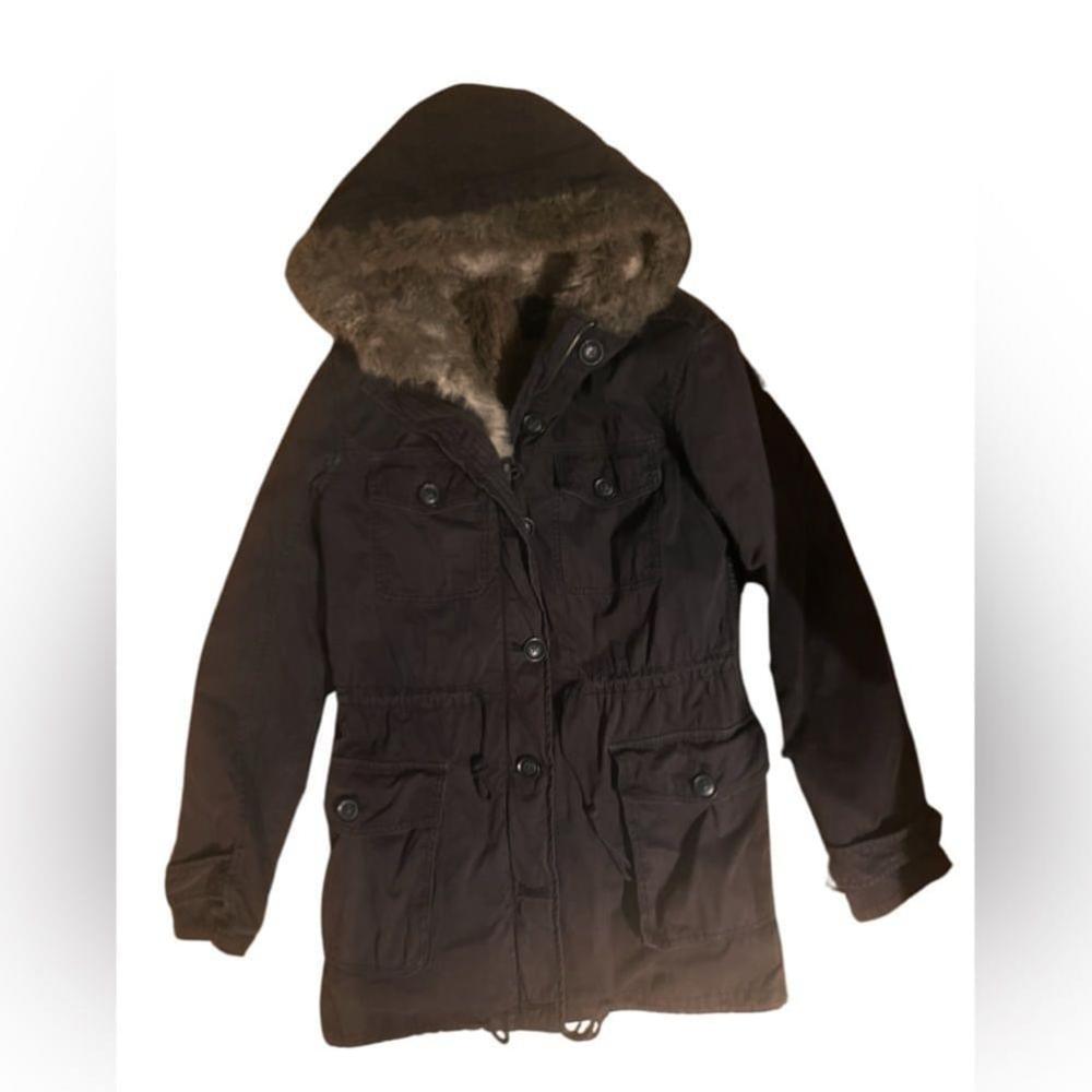 TALULA canvas parka with faux fur lining